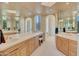 Large bathroom with double sinks, vanity, and large mirror at 10040 E Happy Valley Rd # 1047, Scottsdale, AZ 85255