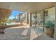 Spacious patio with a rectangular pool, mountain views and glass doors leading inside at 10040 E Happy Valley Rd # 1047, Scottsdale, AZ 85255