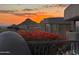 Sunset view from a balcony with bougainvillea at 10040 E Happy Valley Rd # 1047, Scottsdale, AZ 85255