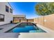 Stunning rectangular pool with large patio and a view of the home at 14428 W Faye Way, Surprise, AZ 85387