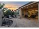 Relaxing patio with seating area and view into the house at 1713 E Amaranth Trl, Queen Creek, AZ 85140