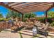 Relaxing patio area with fireplace and seating at 2976 E Cullumber St, Gilbert, AZ 85234