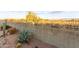 Landscaped backyard with block wall and plants at 3583 N Brooklyn Dr, Buckeye, AZ 85396