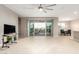 Living room with sliding glass doors leading to the backyard at 3583 N Brooklyn Dr, Buckeye, AZ 85396