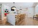 Open concept kitchen featuring a large marble island and breakfast bar at 5112 N 35Th St, Phoenix, AZ 85018
