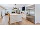 Modern kitchen with stainless steel appliances and a large marble center island at 5112 N 35Th St, Phoenix, AZ 85018