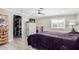 Comfortable bedroom with a ceiling fan and ample closet space at 952 S Esperanza Ave, Mesa, AZ 85208