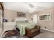 Bedroom with ceiling fan and dresser at 1018 W Ivanhoe St, Chandler, AZ 85224