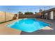 Clean lines and a refreshing blue pool in a private backyard setting at 1018 W Ivanhoe St, Chandler, AZ 85224