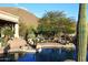 Stunning pool with patio and lush landscaping, mountain view at 12887 N 135 St, Scottsdale, AZ 85259