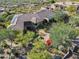 Aerial view of house showcasing roofline and landscaping at 12950 N 119Th St, Scottsdale, AZ 85259