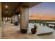 Covered patio with tile flooring and sunset view at 12950 N 119Th St, Scottsdale, AZ 85259