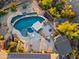 Aerial view of a large, resort-style pool and patio at 12950 N 119Th St, Scottsdale, AZ 85259