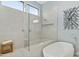 Contemporary bathroom with a large walk-in shower and soaking tub at 13222 E Ranch Gate Rd, Scottsdale, AZ 85255