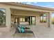 Relaxing patio with sliding glass doors and views at 13222 E Ranch Gate Rd, Scottsdale, AZ 85255