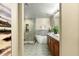 Spa-like bathroom with soaking tub, walk-in shower, and double vanity at 21320 N 56Th St # 1133, Phoenix, AZ 85054