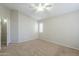 Bright bedroom featuring a ceiling fan and neutral wall tones at 2250 E Deer Valley Rd # 48, Phoenix, AZ 85024