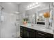 Modern bathroom with double vanity and a large glass shower at 2653 E Marcos Dr, Casa Grande, AZ 85194