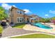 Home exterior showcasing a beautiful pool and backyard at 3548 E Mesquite St, Gilbert, AZ 85296