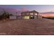 Aerial view of house showing the large backyard at 51008 N 295Th Ave, Wickenburg, AZ 85390