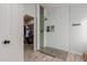 Spa-like bathroom with walk-in shower, gray tile, and modern fixtures at 7860 W Taro Ln, Glendale, AZ 85308