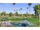 Peaceful golf course view with pond and fountain at 8712 W Sequoia Dr, Peoria, AZ 85382