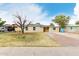 Newly renovated tan house with an orange door and a tree in the front yard at 1022 E Mariposa St, Phoenix, AZ 85014