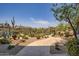 Scenic backyard featuring a flagstone walkway through mature desert landscaping and rock accents, creating a tranquil retreat at 10567 E Mark Ln, Scottsdale, AZ 85262