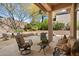 Relaxing patio with seating area and view of the pool at 10638 E Blanche Dr, Scottsdale, AZ 85255