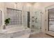 Spa-like bathroom featuring a large shower and soaking tub at 15639 E Palomino Blvd, Fountain Hills, AZ 85268