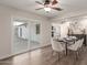 Dining room with sliding glass doors leading to the patio at 17052 N 36Th Ct, Phoenix, AZ 85032