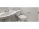 The bathroom features a pedestal sink, a toilet, and standard fixtures at 17644 W Rancho Dr, Litchfield Park, AZ 85340