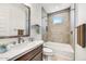 Modern bathroom with geometric tile and bathtub at 18221 E Paria Canyon Dr, Rio Verde, AZ 85263