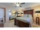 Main bedroom with large closet and ceiling fan at 221 E Nebraska St, Florence, AZ 85132