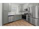 Modern kitchen with gray cabinets and stainless steel appliances at 2820 W Eagle Talon Rd, Phoenix, AZ 85085