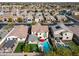 Wonderful aerial view of home with a swimming pool and patio at 3933 E Alfalfa Dr, Gilbert, AZ 85298