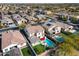 Wonderful aerial view of home with a swimming pool and patio at 3933 E Alfalfa Dr, Gilbert, AZ 85298