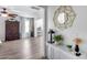 Decorated hallway with wood-look floors and stylish accents at 3933 E Alfalfa Dr, Gilbert, AZ 85298