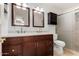 Bathroom boasts double sinks, granite countertop, and shower at 4728 E Mulberry Dr, Phoenix, AZ 85018