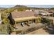 Aerial view of house, showing backyard patio and surrounding landscape at 5927 E Sienna Bouquet Pl, Cave Creek, AZ 85331