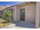 Inviting entryway with a security door and landscaping at 629 N Mesa Dr # 29, Mesa, AZ 85201