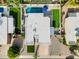 An aerial view showcasing the home's design and surrounding landscape at 7730 E Buena Terra Way, Scottsdale, AZ 85250