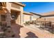 Welcoming entryway with courtyard and seating area at 9312 E Arrowvale Dr, Sun Lakes, AZ 85248