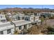 Aerial view of modern home community with mountain views at 10929 E North Ln, Scottsdale, AZ 85259