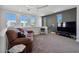 Spacious loft area with large windows and comfortable seating at 10929 E North Ln, Scottsdale, AZ 85259