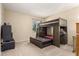 Bedroom with built-in bunk bed and workspace at 1243 E Avenida Grande --, Casa Grande, AZ 85122