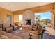 Outdoor fireplace surrounded by comfortable seating at 2026 N Atwood --, Mesa, AZ 85207
