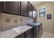 Bright laundry room with washer, dryer, sink, and ample cabinet space at 2026 N Atwood --, Mesa, AZ 85207