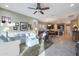 Open living room with hardwood floors and views into kitchen and dining area at 2026 N Atwood --, Mesa, AZ 85207