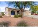 Tan stucco house with two-car garage and mature tree at 2101 S Yellow Wood -- # 75, Mesa, AZ 85209